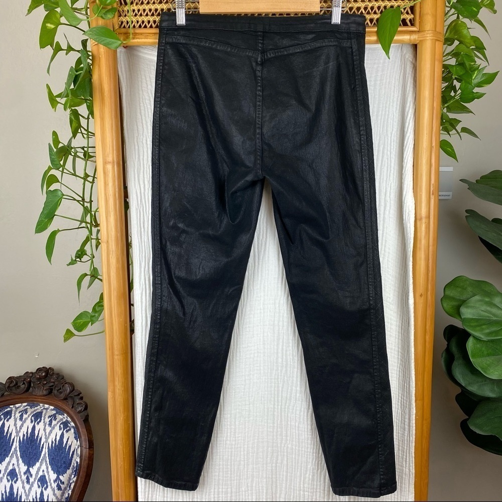 NYDJ‎ BLACK WAX JEANS LEGGINGS STRETCH​​​​​